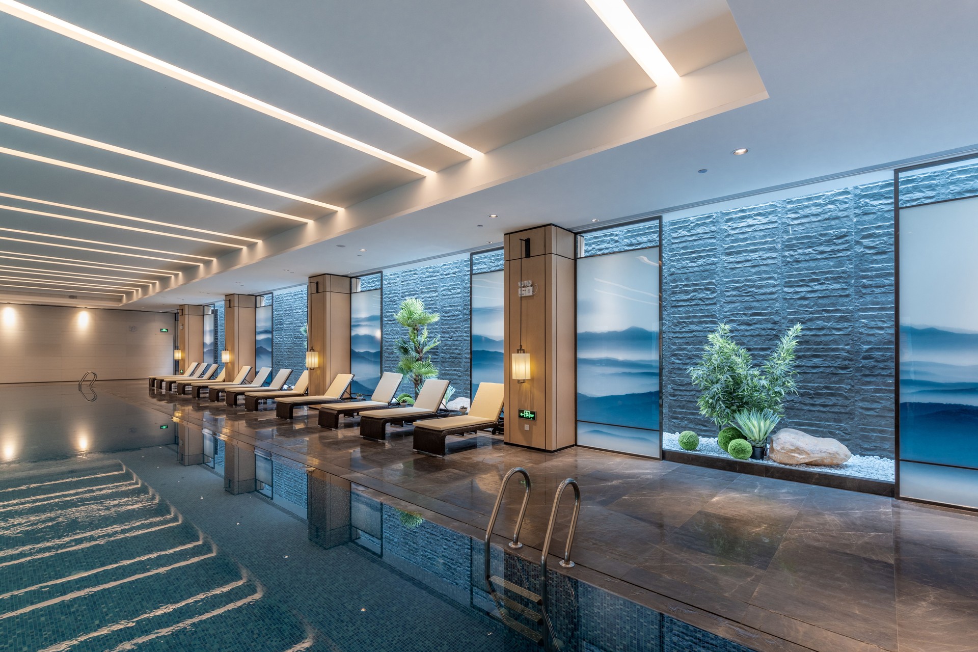 Aire de repos de la piscine privée